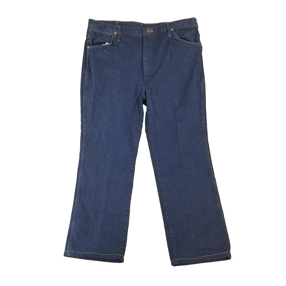 Wrangler jeans men's 38x28 Cowboy Cut 936PWD blue denim pants retro western